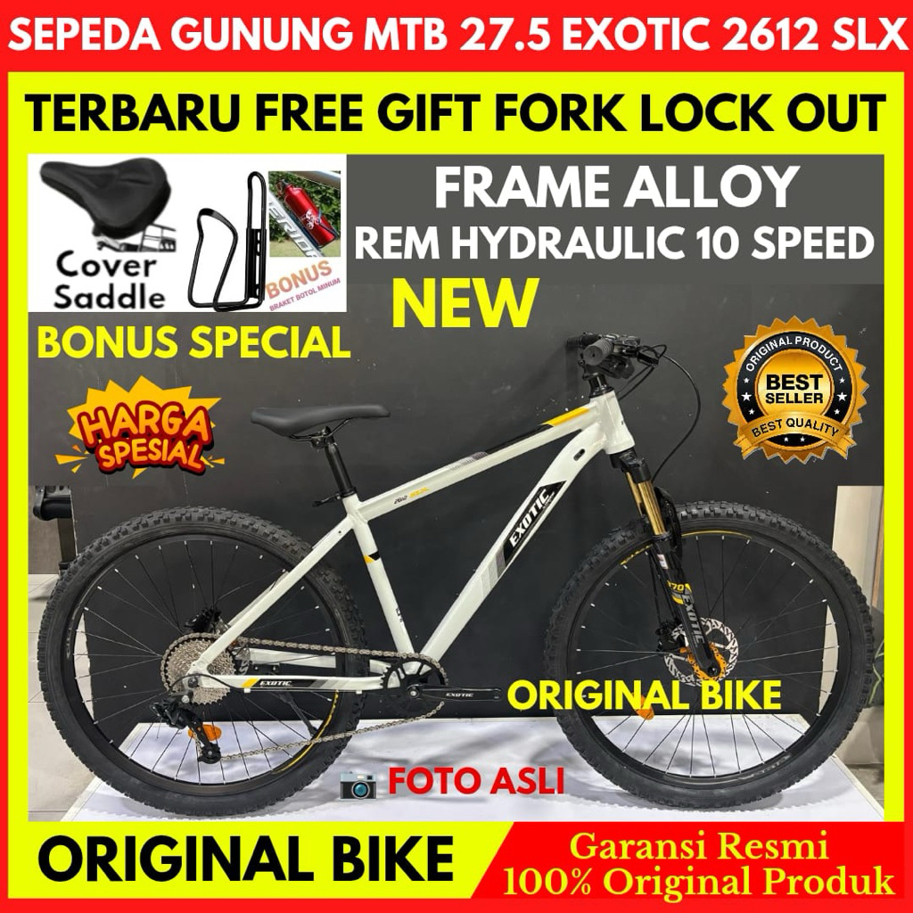 Sepeda Gunung MTB 27.5 Exotic 2612 SLX Frame Alloy New