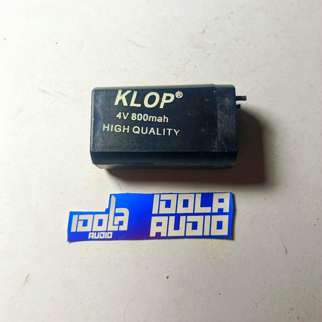 Baterai 4 Volt 800 Mah Merek KLOP (Aki Cas 4v 800 Mah)