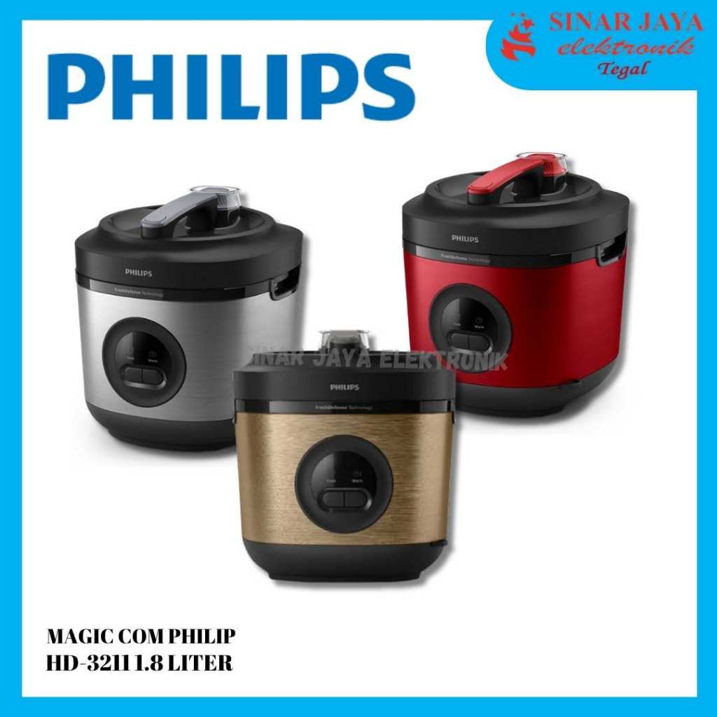 MAGIC COM PHILIP HD-3211 1.8 Liter Stainless Steel Magic Com 3 in 1