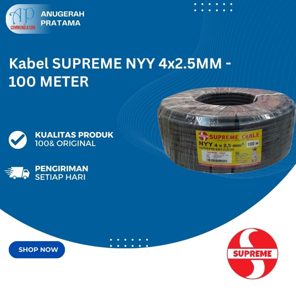 KABEL SUPREME NYY 4x2.5 - 100 METER