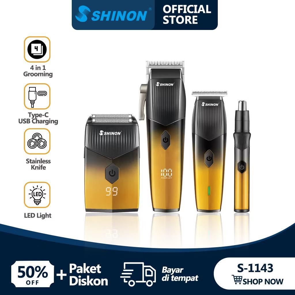 SHINON S-1143 Man Grooming Kit Alat Cukur Listrik Pemangkas Mesin Potong Mesin Potong Listrik Pria P