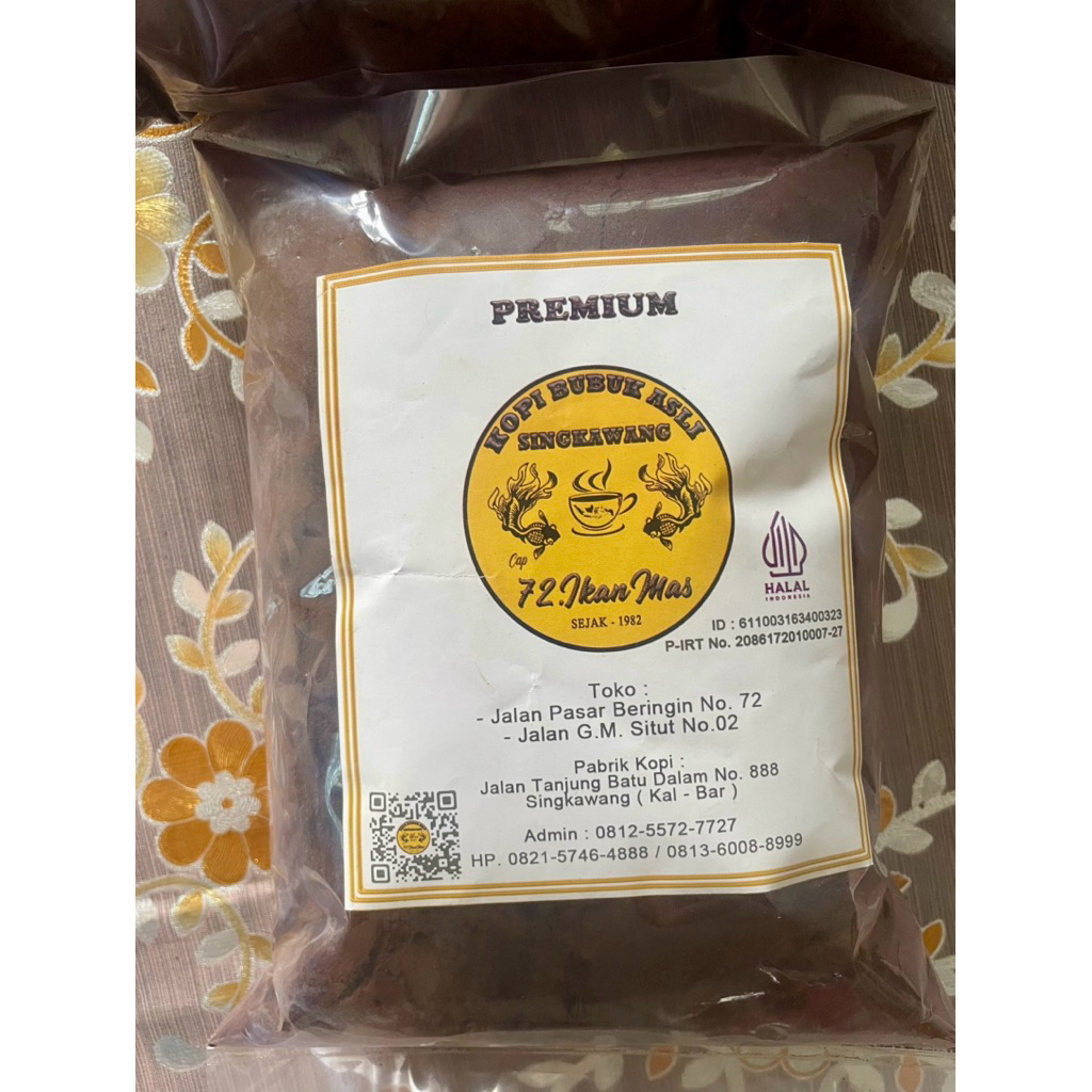 Bubuk Kopi Asli Premium 72 Ikan Mas Singkawang - Kopi Bubuk Asli Singkawang Ikan Mas