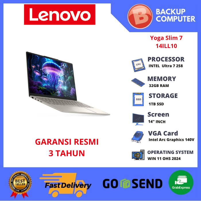 LAPTOP LENOVO Yoga Slim 7 14ILL10 - 83JX00AVID INTEL Ultra 7 258V 32GB RAM