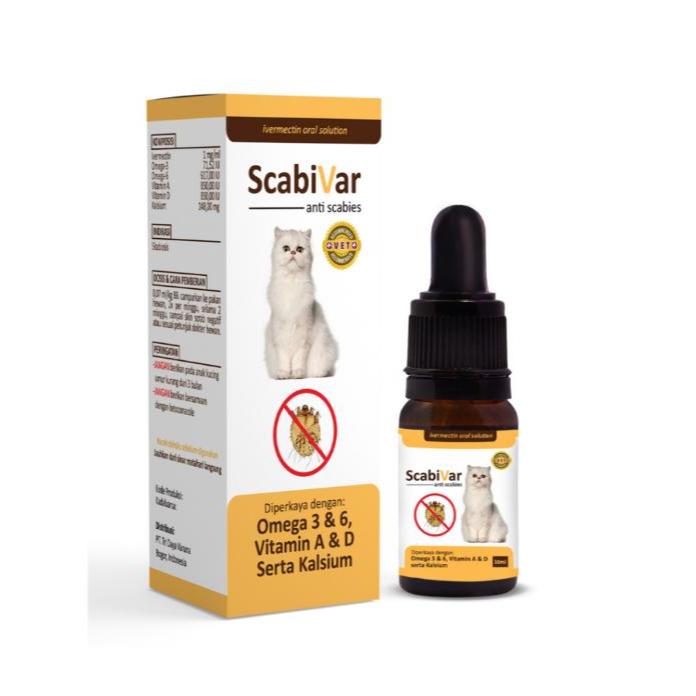 SCABIVAR-OBAT ORAL MINUM ANTI SCABIES KUCING 10ML pokeypets