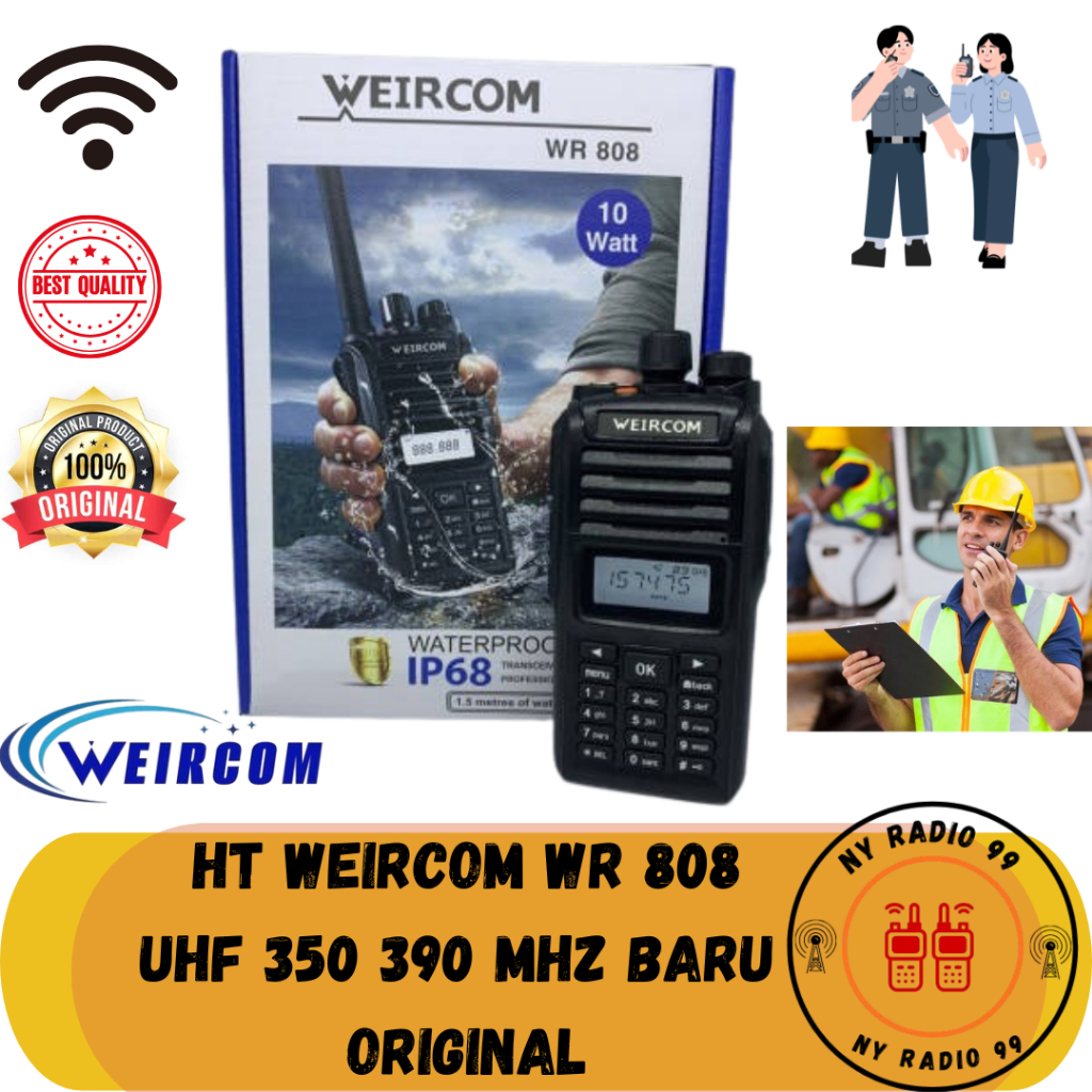 HT Weircom WR 808 UHF 350 390 Baru Original HT Weircom WR808