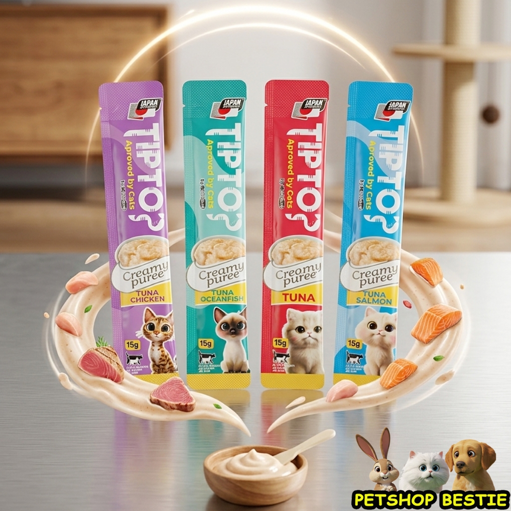 TipTop Snack Kucing TipTop Creamy 15 gram | Tip Top Wet Food Cat Creamy 15gr Cemilan Kucing TipTop