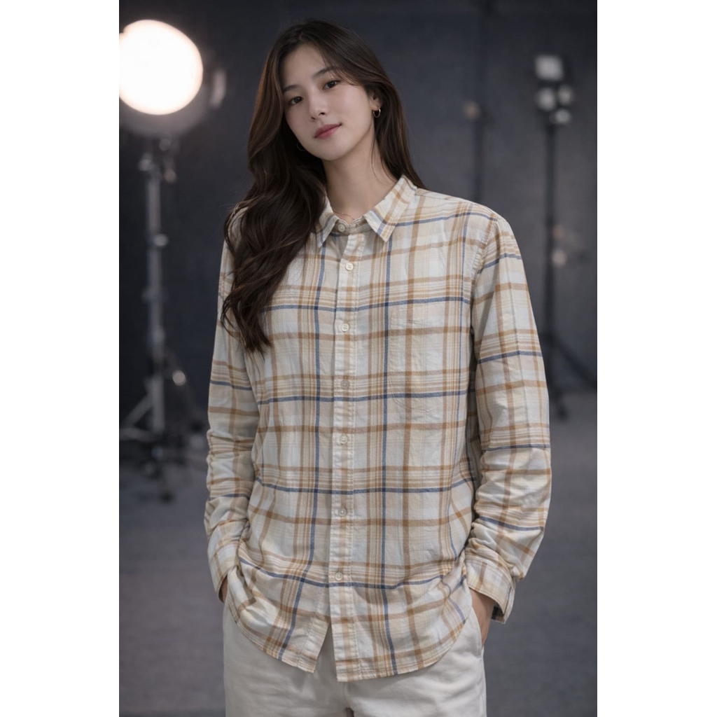Kemeja Flanel Uniqlo PL