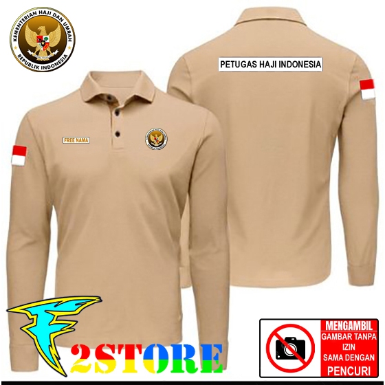 Baju Kaos Kerah Model Polo Tshirt KEMENTERIAN HAJI DAN UMROH REPUBLIK INDONESIA - PETUGAS HAJI INDON