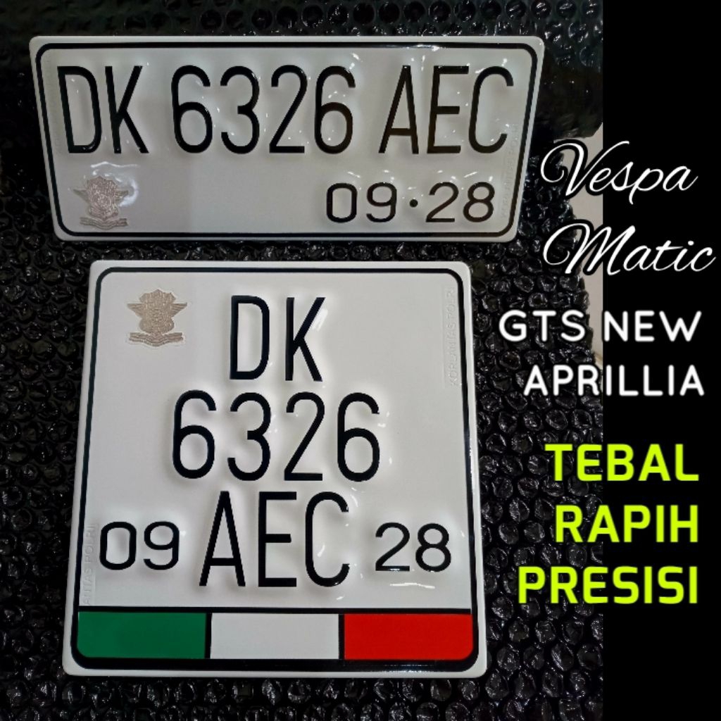 plat motor kotak vespa gts new aprillia design italy