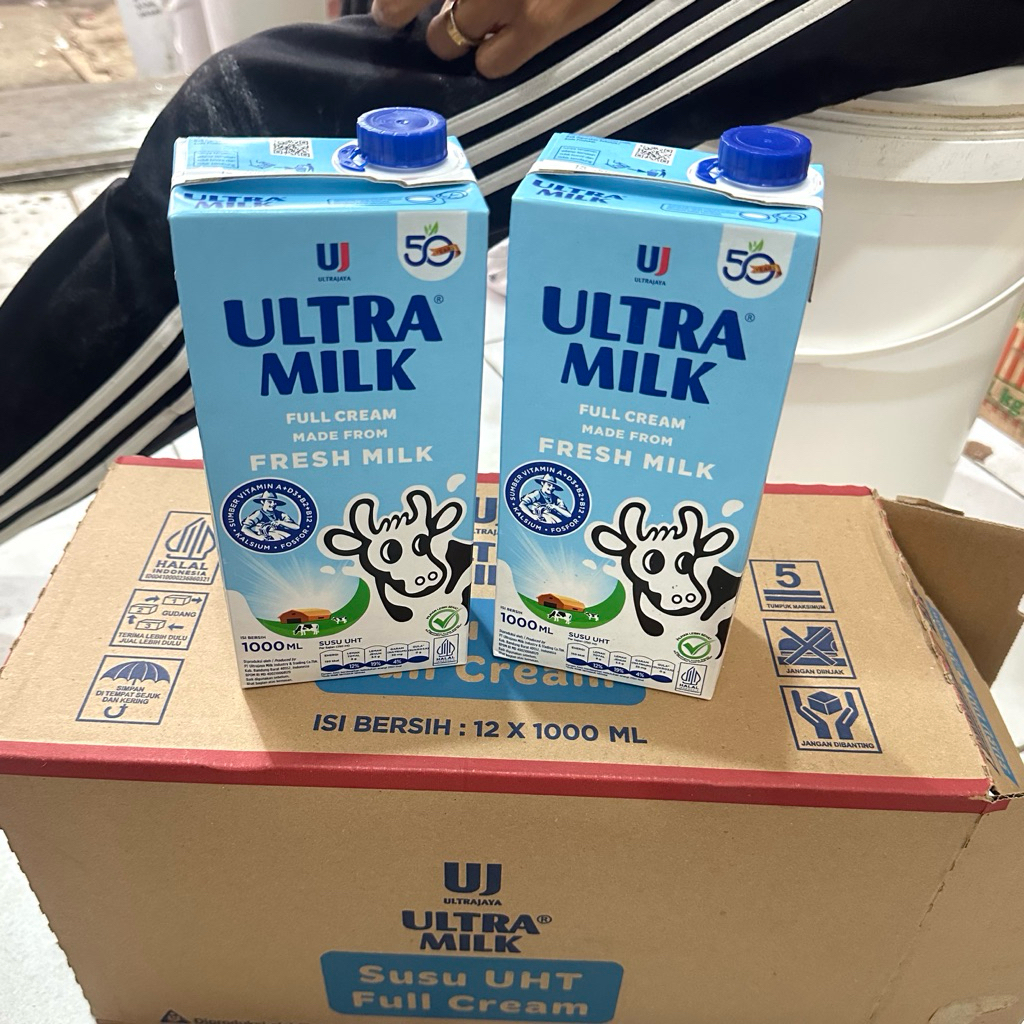 Susu Uht Ultra Milk Full Cream 1 Liter 1 Karton