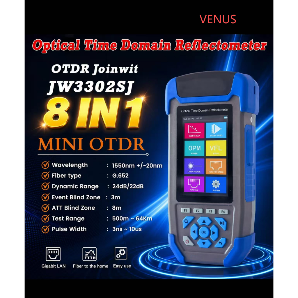 OTDR JOINWIT JW3302SJ JW3302S TES KABEL PUTUS JARINGAN FIBER OPTIK BY VENUS