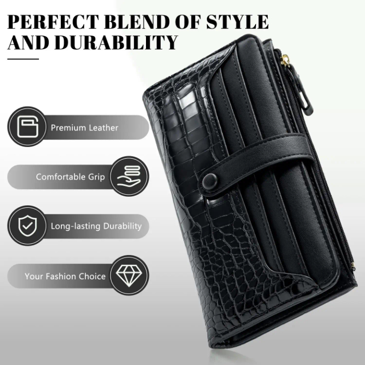 (IMPORT KOREA) Dompet croco dompet lipat wanita dompet kecil wanita dompet mini wanita dompet kartu 
