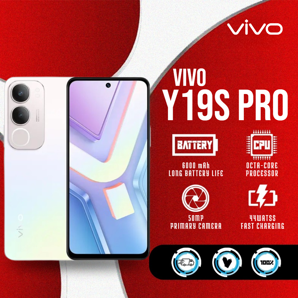 vivo Y19s Pro 8GB 256GB | Baterai 5500mAh Tahan Lama | Kamera 50MP | IP64 | 90Hz | HP Original