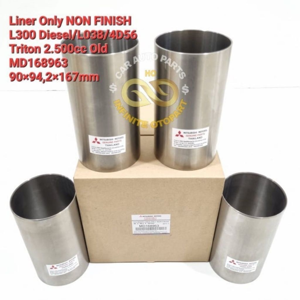 LINER BORING ONLY ( NON FINISH ) SET MITSUBISHI L300 DIESEL L038 4D56 TRITON 2.5CC OLD ORI OEM