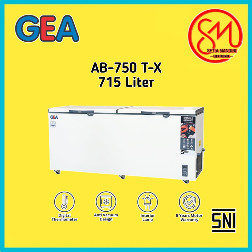 GEA CHEST FREEZER AB-750TX / AB-506R / AB-320ITR / AB-318R / AB-208R Garansi Resmi