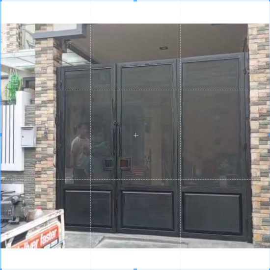 pagar rumah bukaan lipat bahan plat esser dan plat perforated