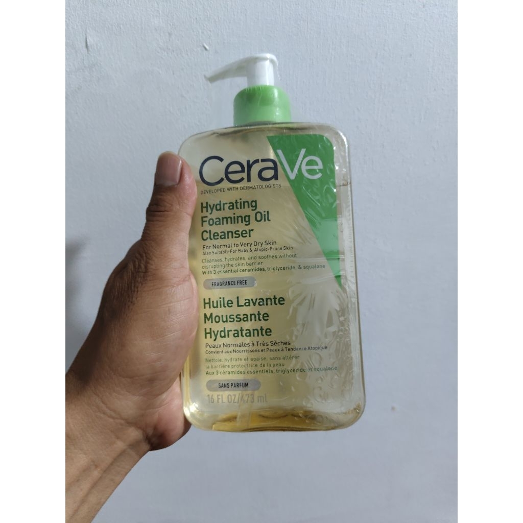 cerave hydrating foaming oil cleanser huile lavante moussante hydratante 473.ml