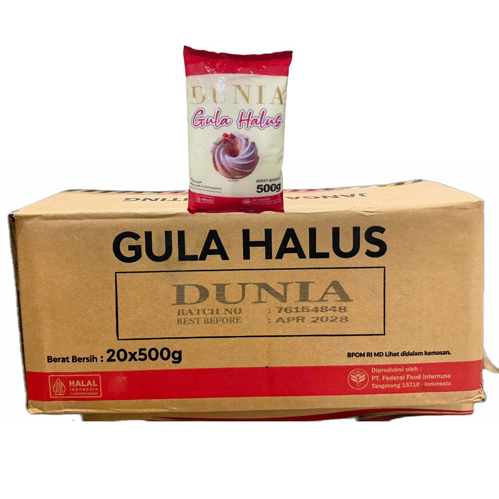 Gula Halus Dunia 500gr (1 Dus isi 20pcs)