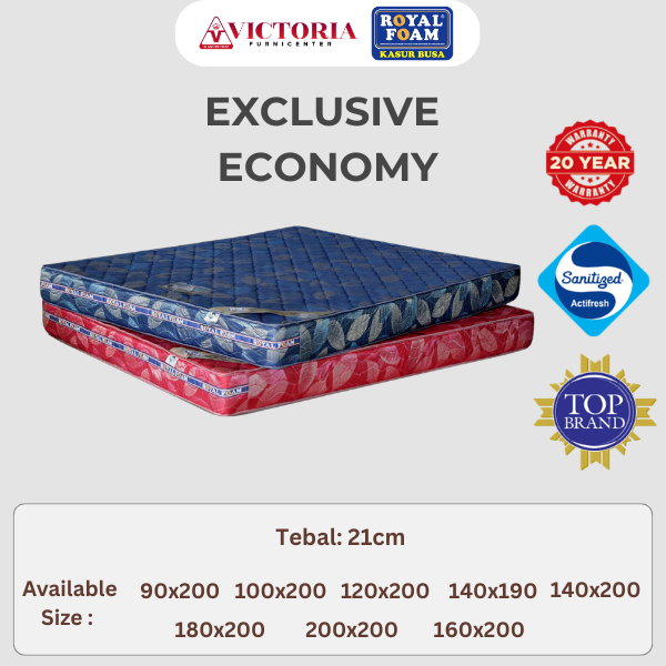 Royal Foam Exclusive Economy 120 x 200 120x200 Kasur Saja Mattres Only
