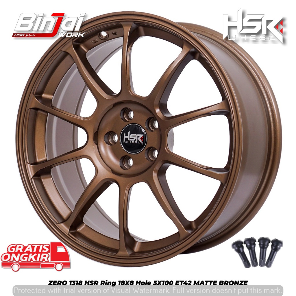 Velg Hsr Wheel ZERO 1318 HSR R18X8 H5X100 ET42 MBRZ. gratis ongkir