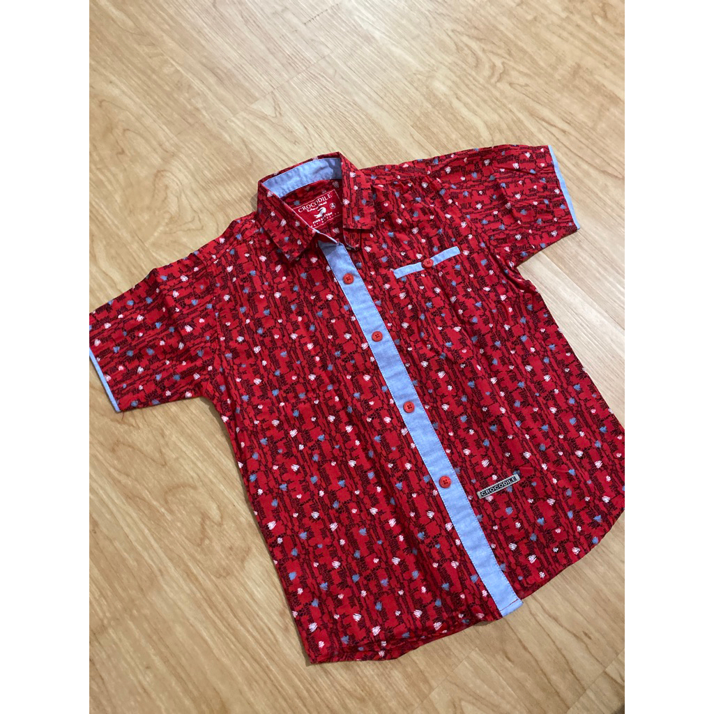 Kemeja Anak Laki-Laki merah (second)