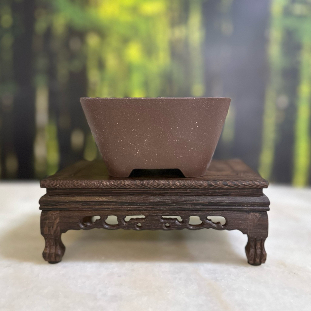Yixing Zisha Tapered Square Bonsai/Succulent Pot