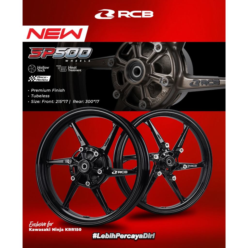 VELG RCB SP500 VELG RCB NINJA RR KRR 150 215/300 RING 17 DISK 6 LUBANG HITAM BLACK BRONZE SP 500