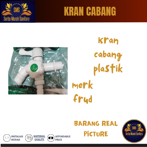 Kran cabang plastik / kran double / kran plastik frud