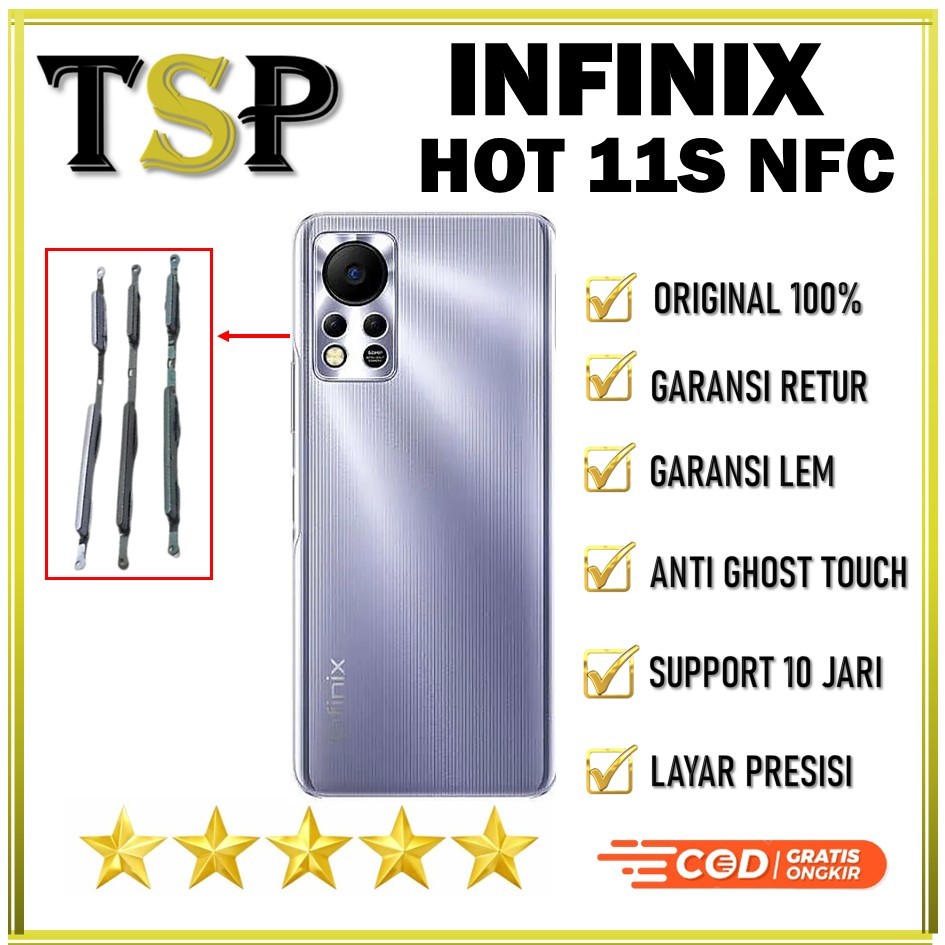 TOMBOL LUAR INFINIX HOT 11S NFC / X6812 ON / OFF + VOLUME ORIGINAL 100%
