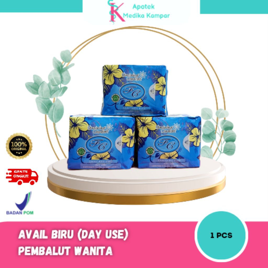 [READY] AVAIL Biru | Pembalut Herbal Avail | Pembalut Avail | 10 PADS