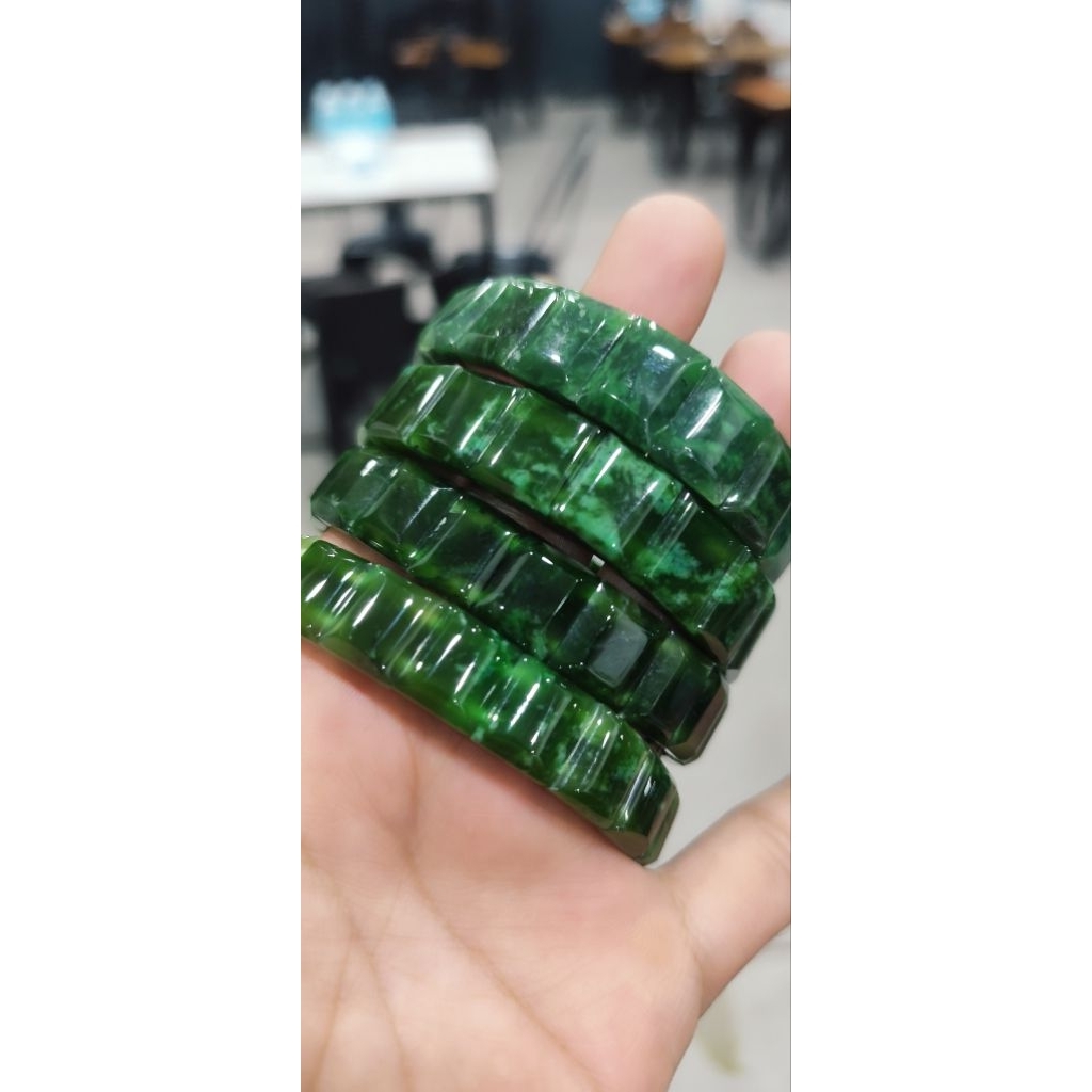 Gelang Cutting Batu Giok Nephrite Aceh