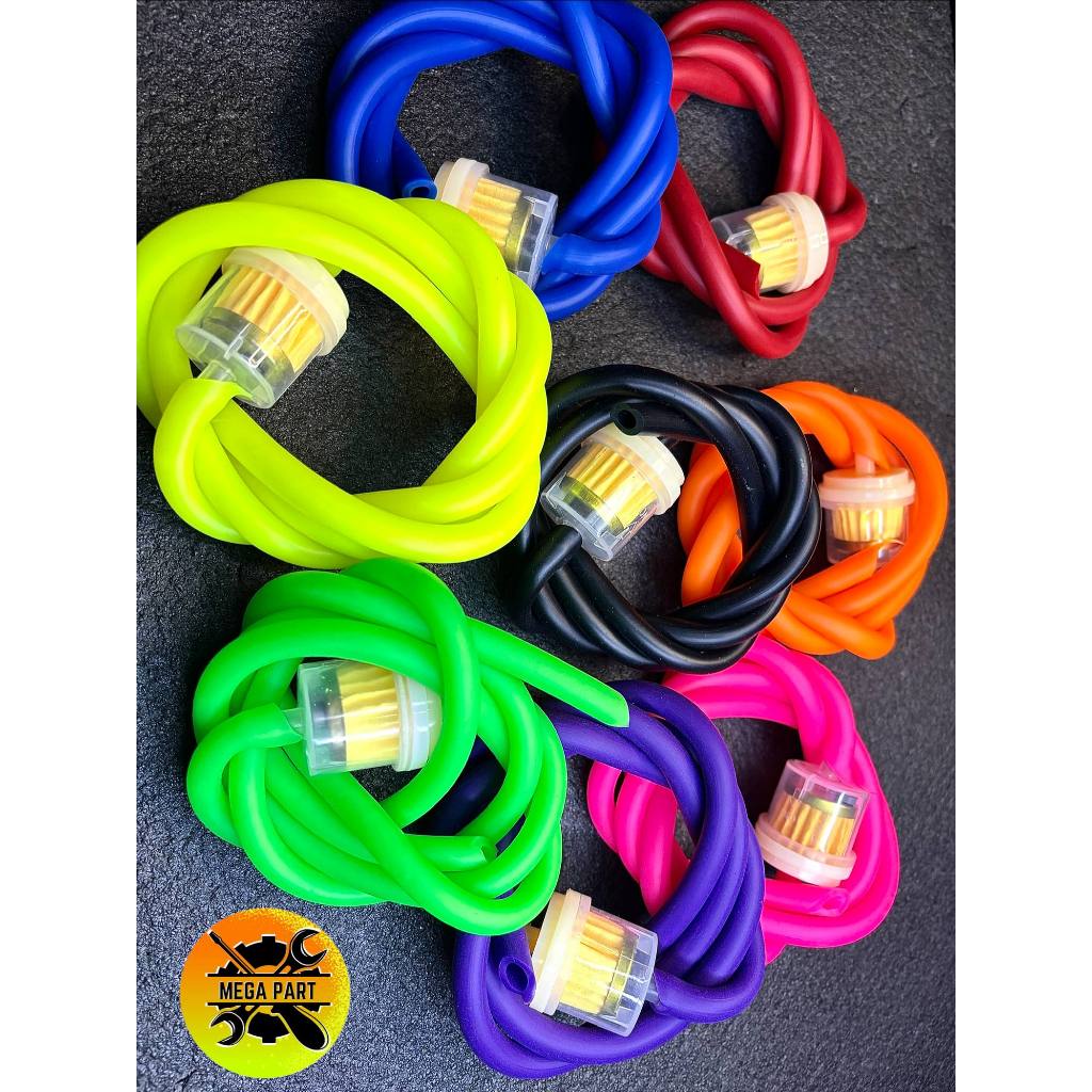 SELANG BENSIN WARNA + FILTER BENSIN MAGNETIK TRANSPARAN UNIVERSAL SEMUA MOTOR