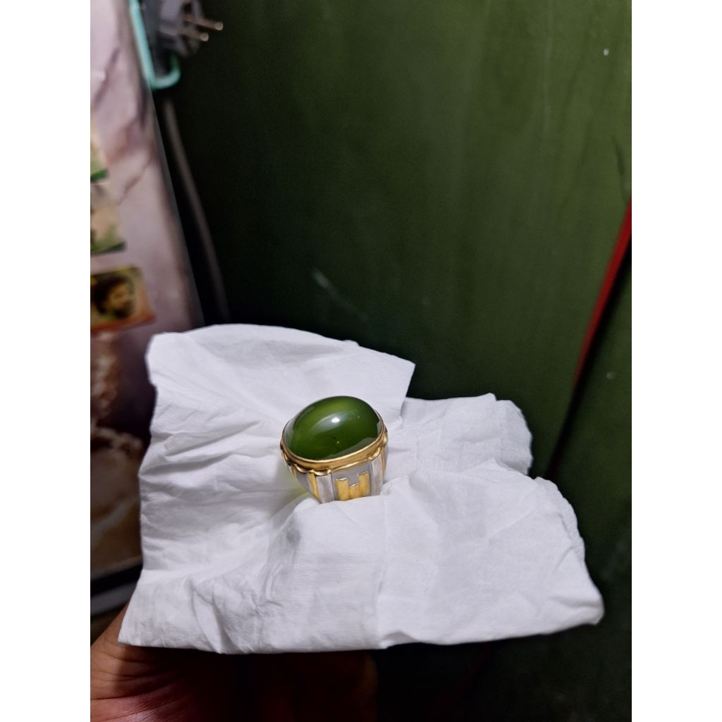 batu akik serpentine aceh ring perak