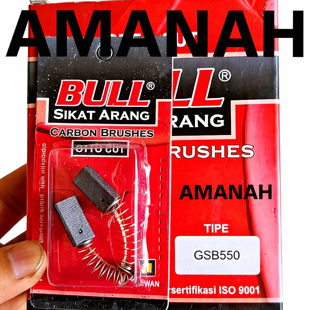 Arang carbon brush bull GSB550 for mesin bor Bosch impact drill 13mm 10 set