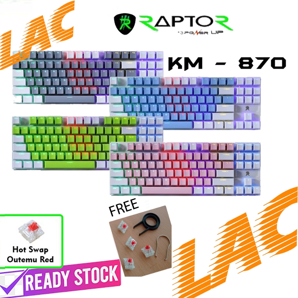 Keyboard Gaming RGB Raptor Keyboard Mechanical 60%