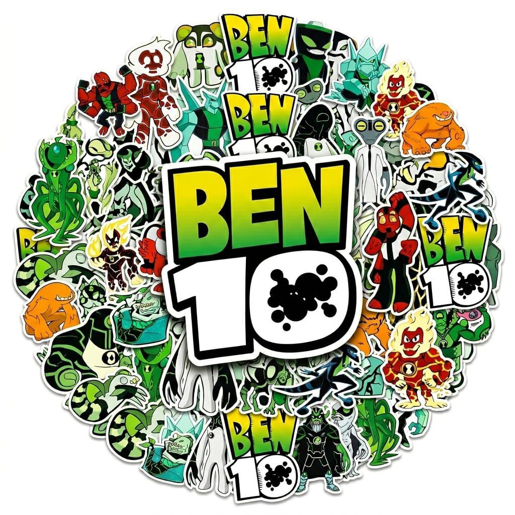 55 pcs sticker Ben 10 Anti Air DIY Scrapbook Graffiti Waterproof