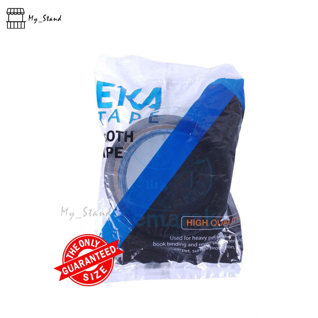 Cloth Tape Eka tape - mystand - Lakban Kain Hitam Solasi Jilid  Lebar 2 Inch 46mm panjang 10 yard ek