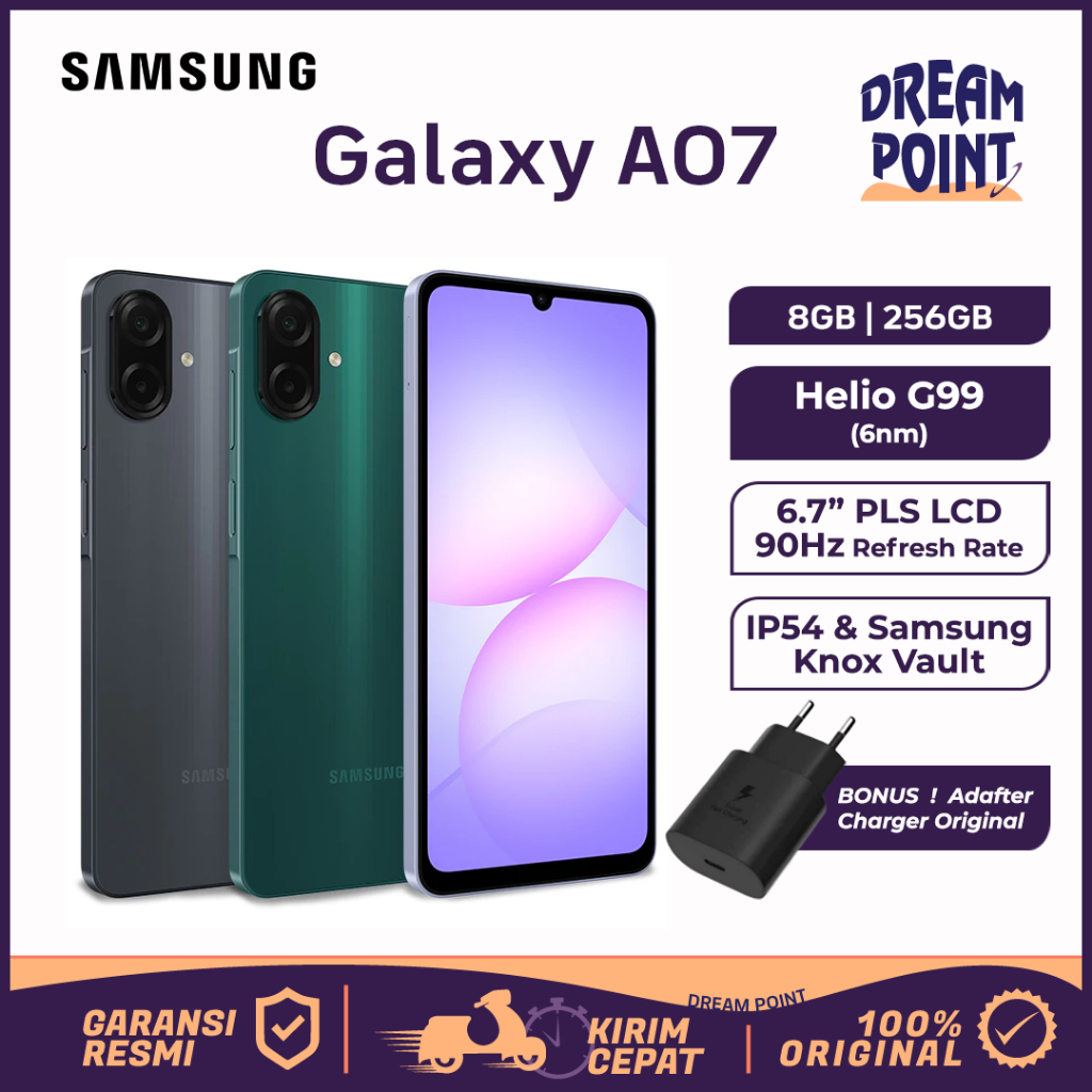 Samsung A07 8/256GB HP Murah Original 100% Handphone Android 1 Jutaan Garansi