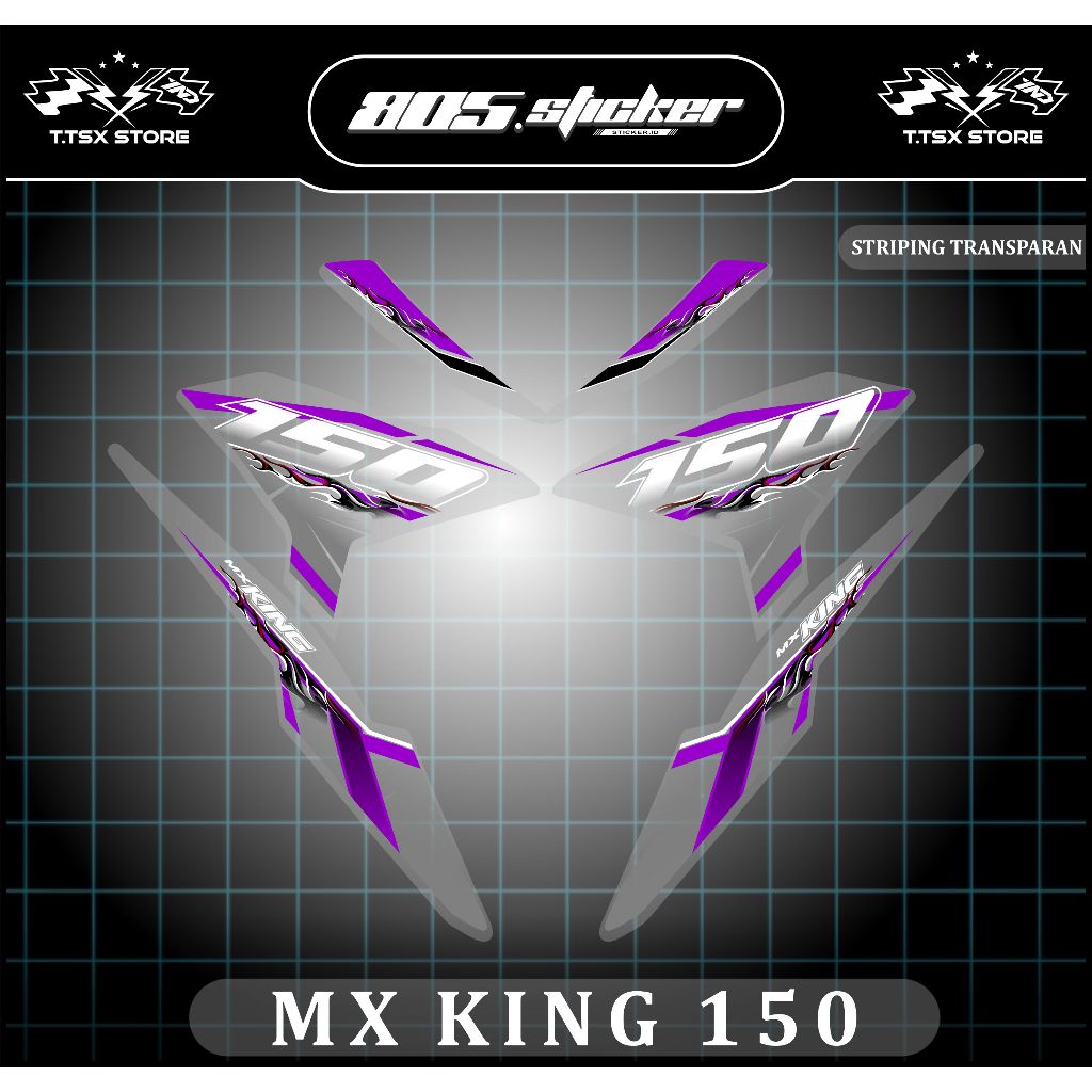 STRIPING MX KING TRANSPARAN/STIKER MX KING 150/STRIPING STIKER MX KING 150 Y15ZR