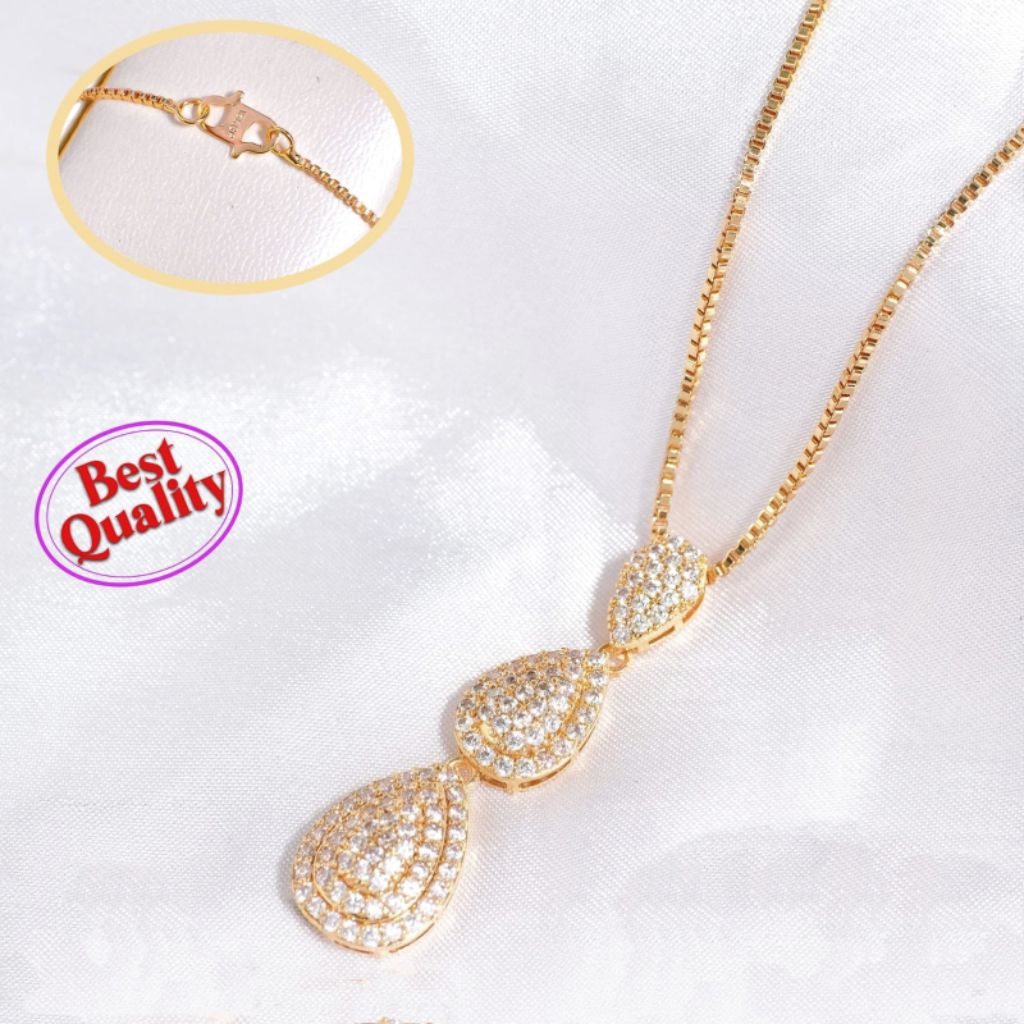 set kalung liontin panjang Xuping