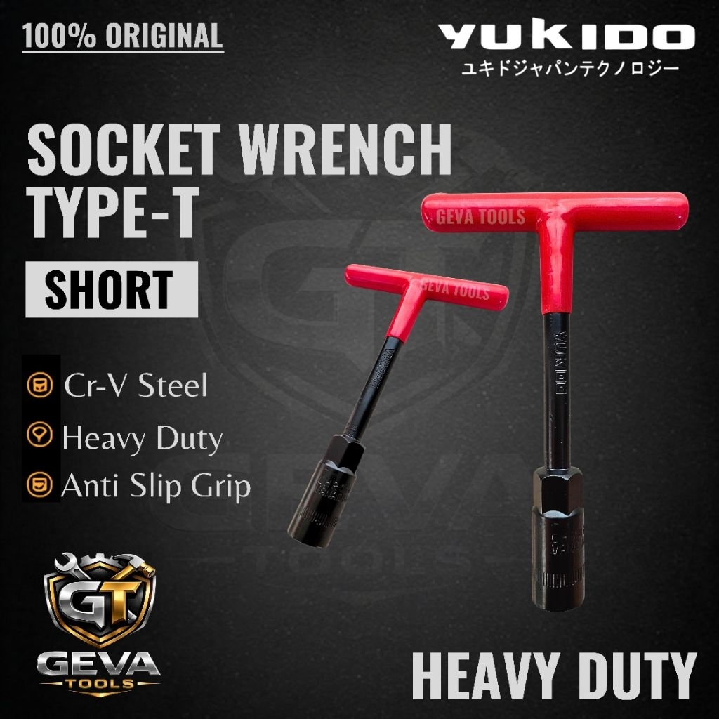 Kunci T Pendek 8 mm Yukido – Socket Wrench Type T, Heavy Duty & Presisi