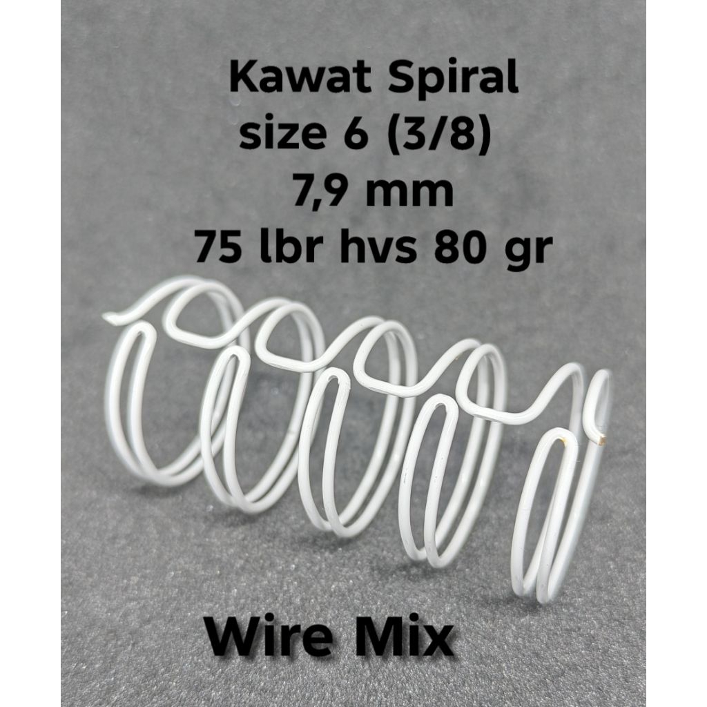Kawat Spiral JBI A4 No. 6 (3/8) isi 100 btg