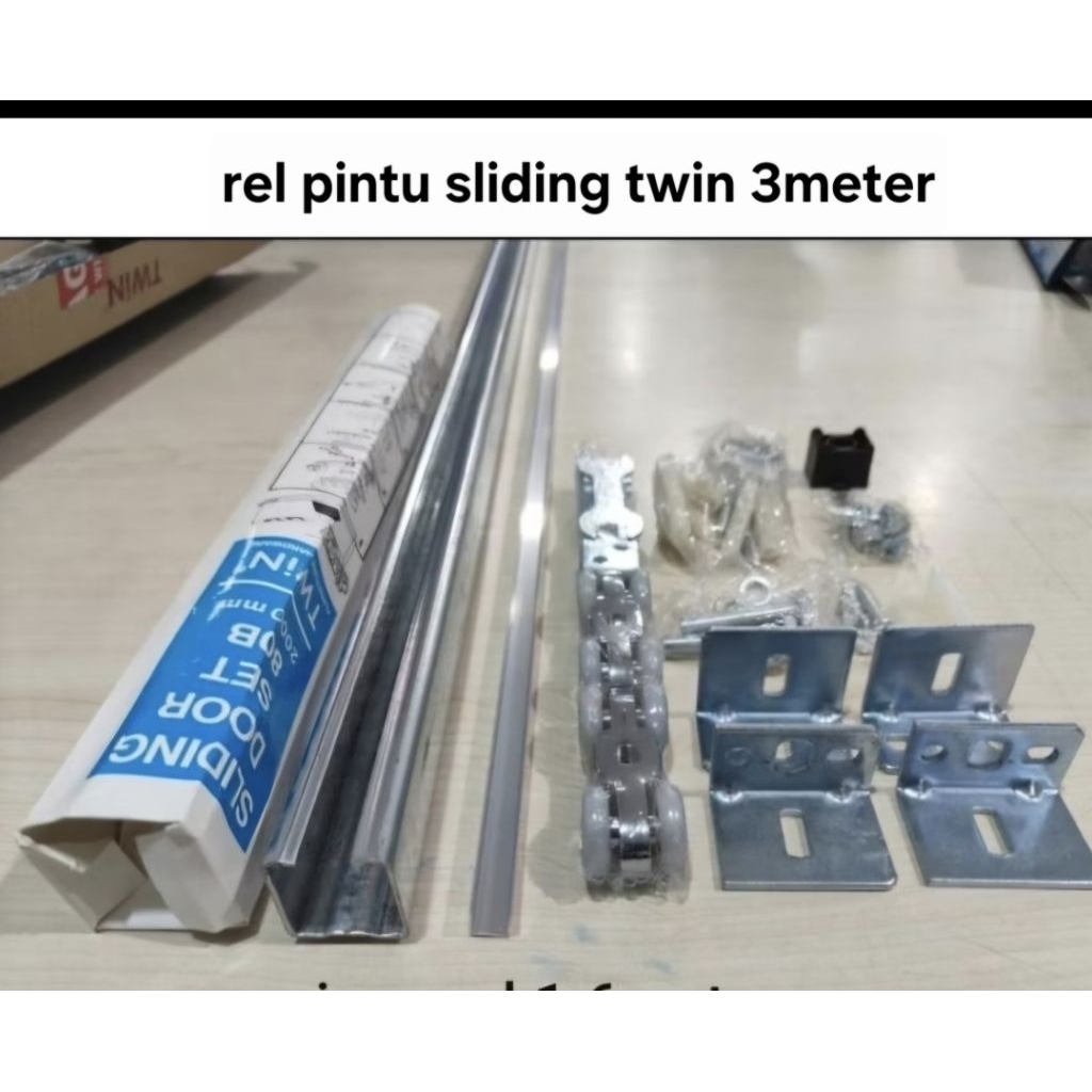 Rel pintu sliding Twin 3 meter / rel pintu geser
