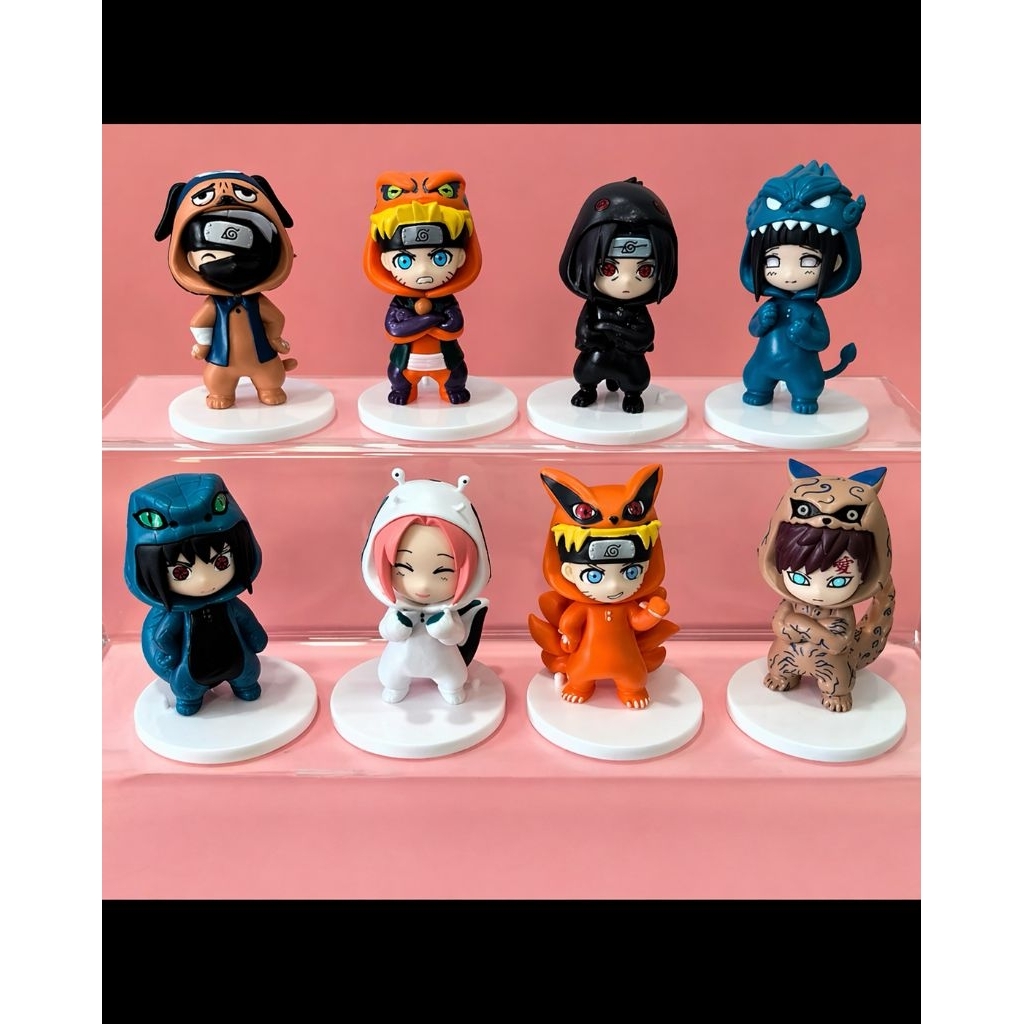 action figure naruto kostum bijuu set isi 8