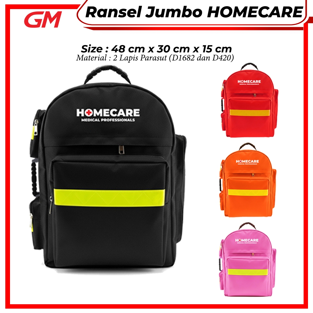 Ransel Jumbo HOMECARE Tas Medis Besar Tas P3K Medical Bag Emergency Kit Tas Kesehatan Tas Perlengkap