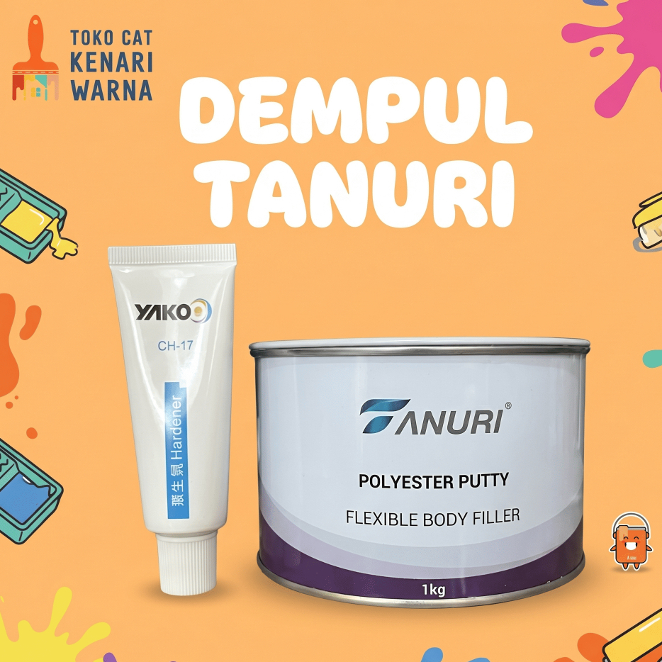 TANURI POLYESTER PUTTY - DEMPUL TANURI UNTUK MOBIL