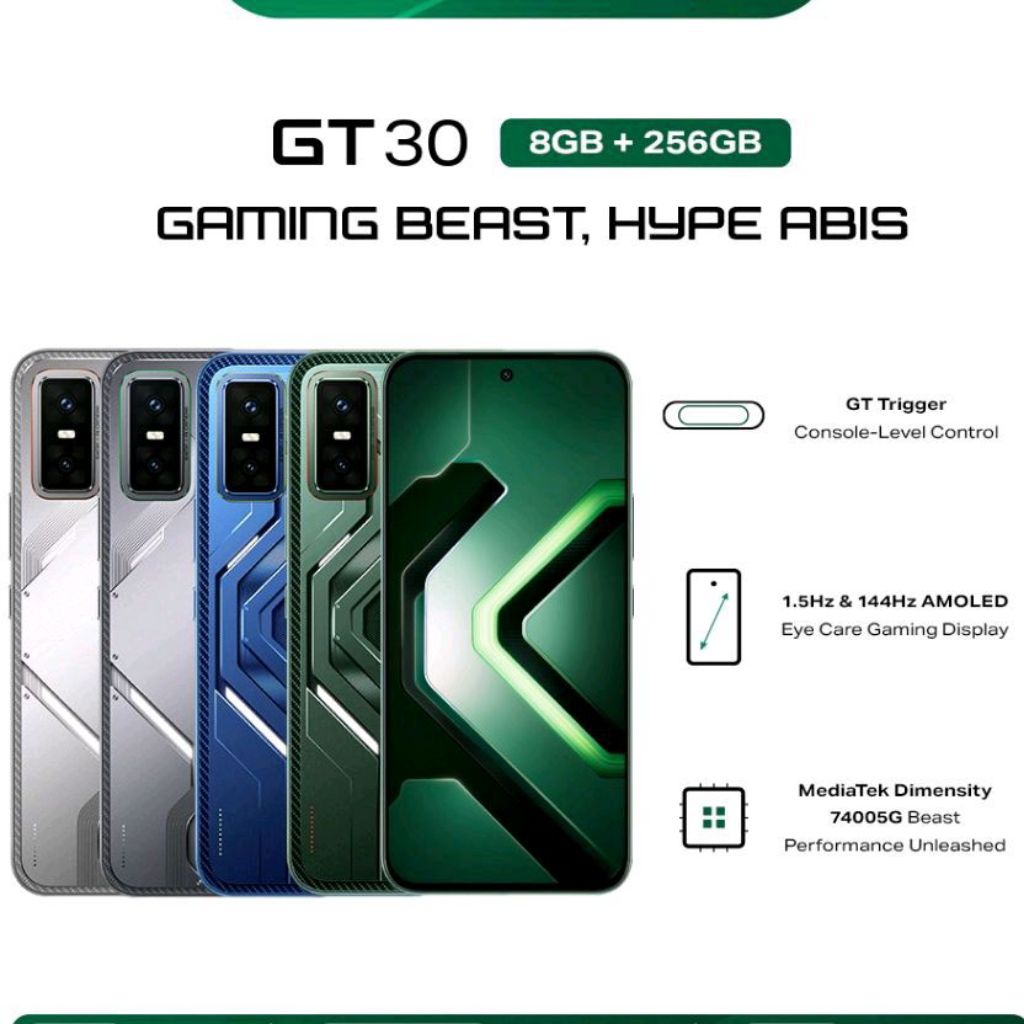 Infinix GT 30 8GB/256GB Gaming Beast Hype Abis dengan Tws & Bluetooth untuk Pengalaman Gaming Terbai