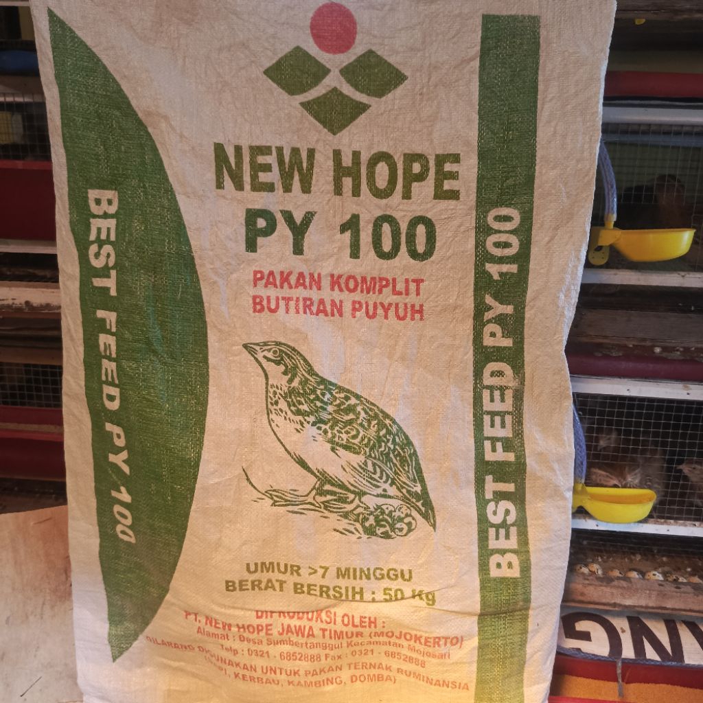 1kg Pakan Puyuh Petelur New Hope PY100 - Pakan Butiran Komplit untuk Puyuh Petelur