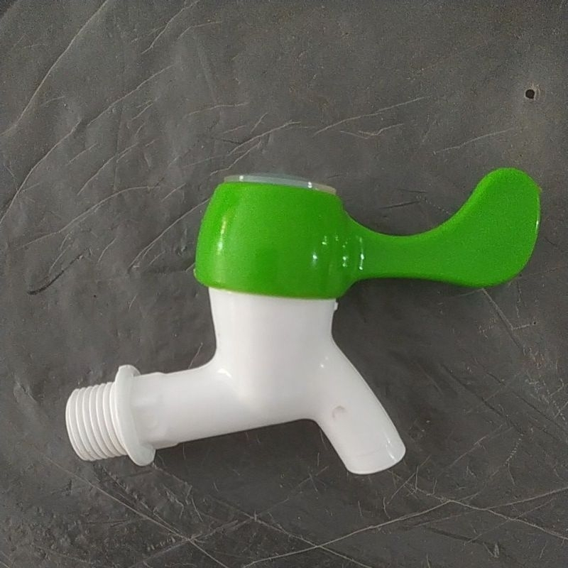 Kran JEMPOL PVC Engkol / Keran Air JEMPOL Warna 1/2 Kran Jempol Air Tembok Warna Warni Engkol - 1/2 