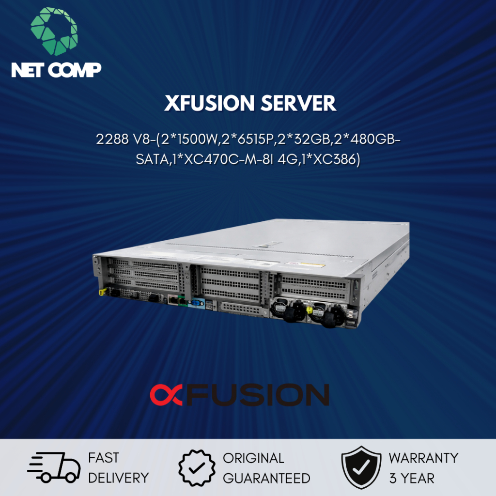 XFUSION SERVER 2288 V8-(2*1500W,2*6515P,2*32GB,2*480GB-SATA,1*XC470C-M-8i 4G,1*XC386)